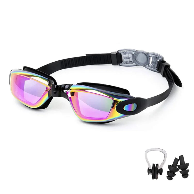 Swimming Goggles for Men & Women โ Anti-Fog UV Protection, Waterproof, Adjustable Silicone Swim Goggles for Adults & Kids