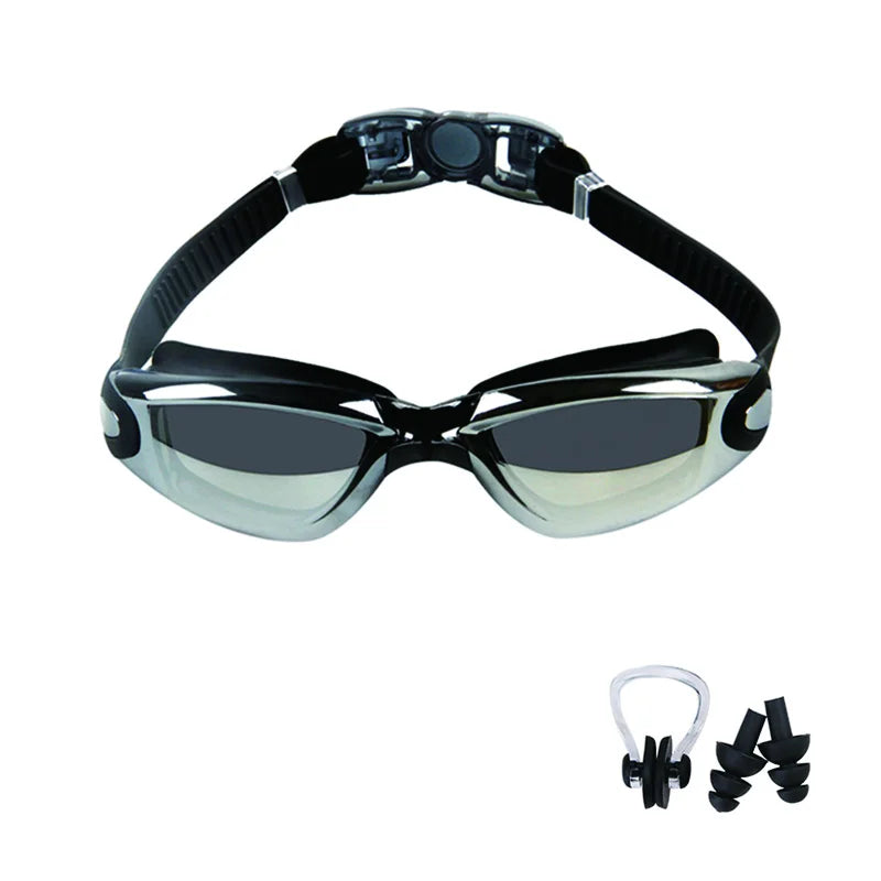 Swimming Goggles for Men & Women โ Anti-Fog UV Protection, Waterproof, Adjustable Silicone Swim Goggles for Adults & Kids