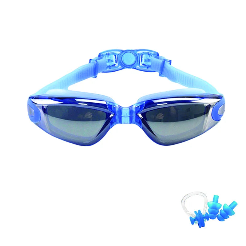 Swimming Goggles for Men & Women โ Anti-Fog UV Protection, Waterproof, Adjustable Silicone Swim Goggles for Adults & Kids