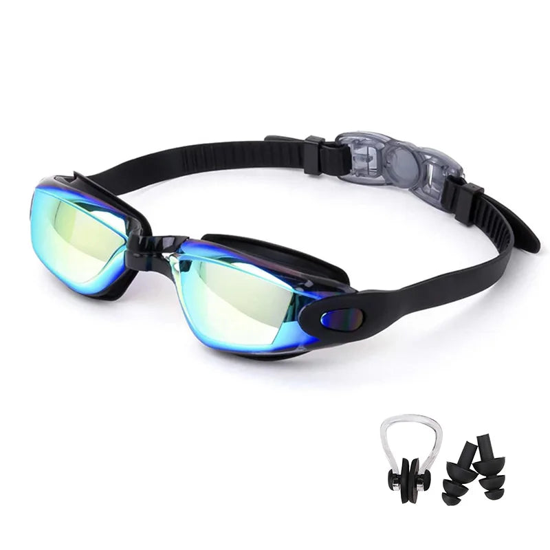 Swimming Goggles for Men & Women โ Anti-Fog UV Protection, Waterproof, Adjustable Silicone Swim Goggles for Adults & Kids