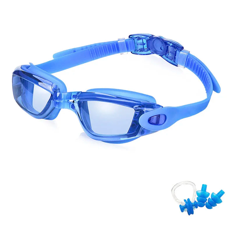 Swimming Goggles for Men & Women โ Anti-Fog UV Protection, Waterproof, Adjustable Silicone Swim Goggles for Adults & Kids