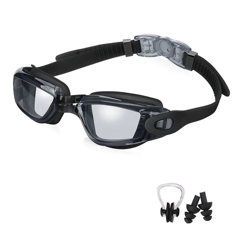 Swimming Goggles for Men & Women โ Anti-Fog UV Protection, Waterproof, Adjustable Silicone Swim Goggles for Adults & Kids