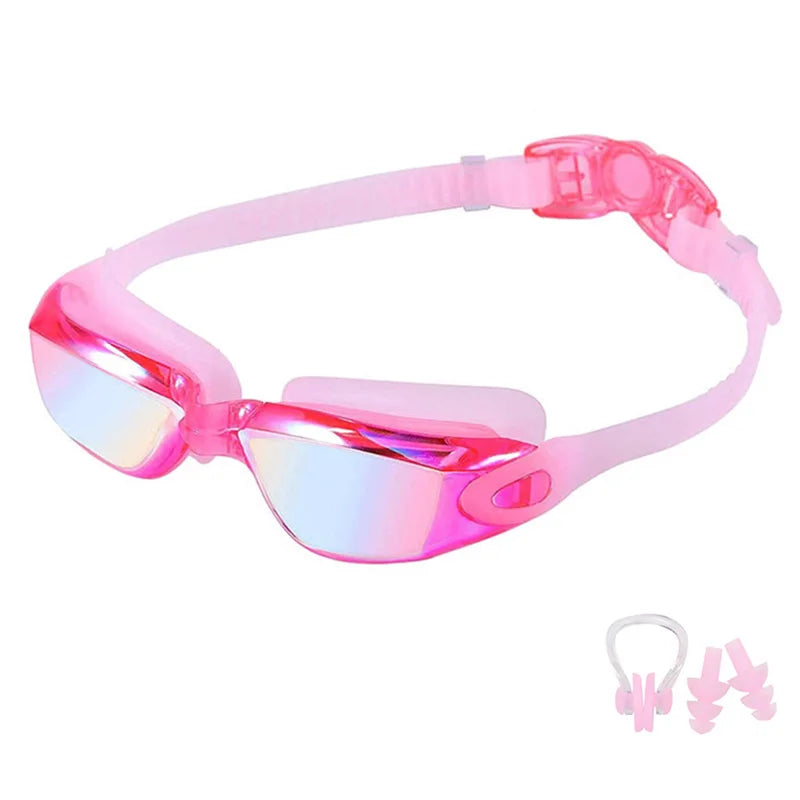 Swimming Goggles for Men & Women โ Anti-Fog UV Protection, Waterproof, Adjustable Silicone Swim Goggles for Adults & Kids