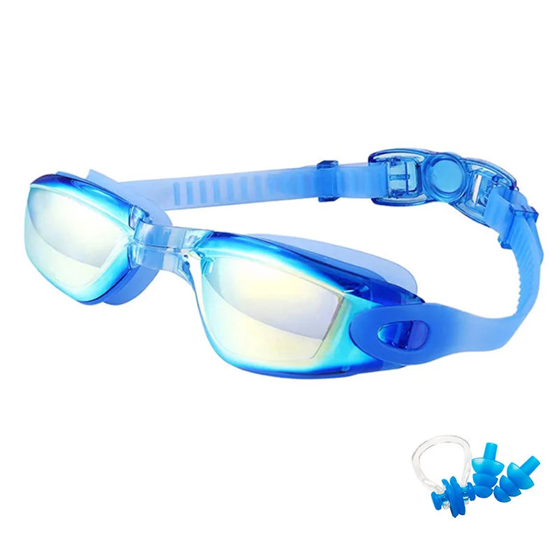 Swimming Goggles for Men & Women โ Anti-Fog UV Protection, Waterproof, Adjustable Silicone Swim Goggles for Adults & Kids