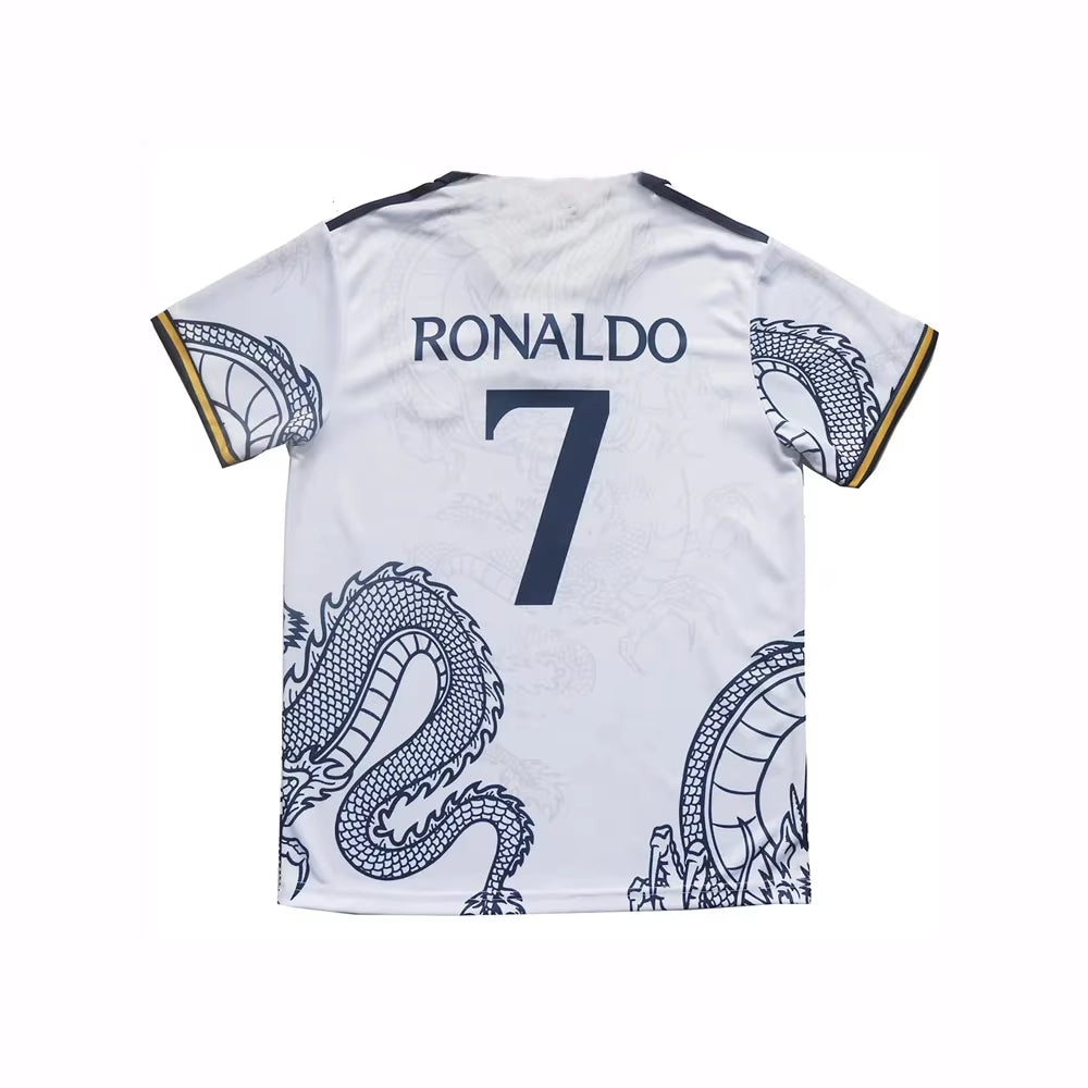 24/25 New C Ronaldo Fans Football Jersey T-Shirt Mens Football Sports T-Shirt Boys Dragon Pattern Football Training Suit Tshirt