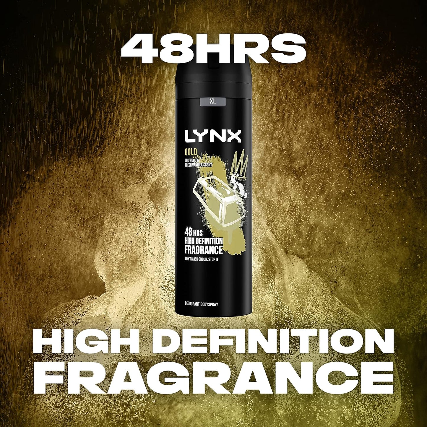Gold Bodyspray 48 Hours of Odour-Busting Zinc Tech Deodorant to Finish Your Style 6X 200 Ml