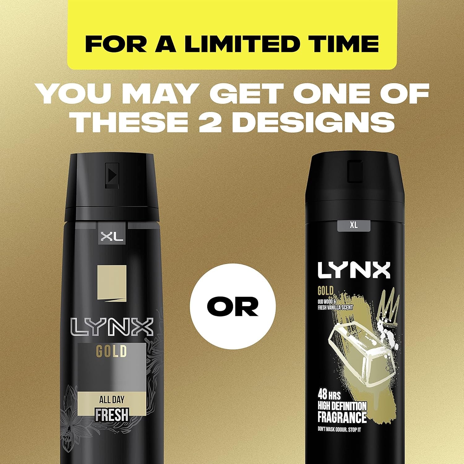 Gold Bodyspray 48 Hours of Odour-Busting Zinc Tech Deodorant to Finish Your Style 6X 200 Ml