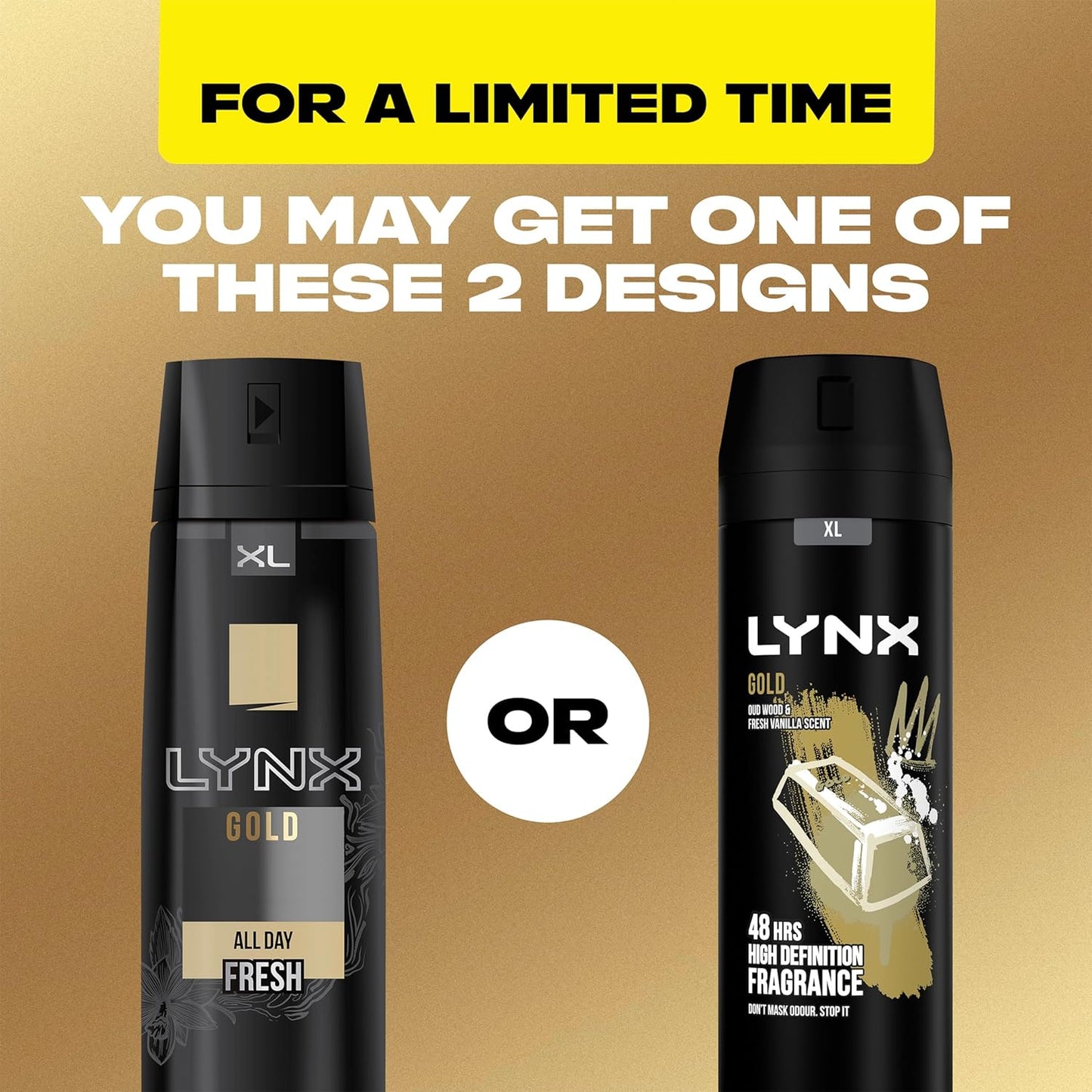 Gold Bodyspray 48 Hours of Odour-Busting Zinc Tech Deodorant to Finish Your Style 6X 200 Ml
