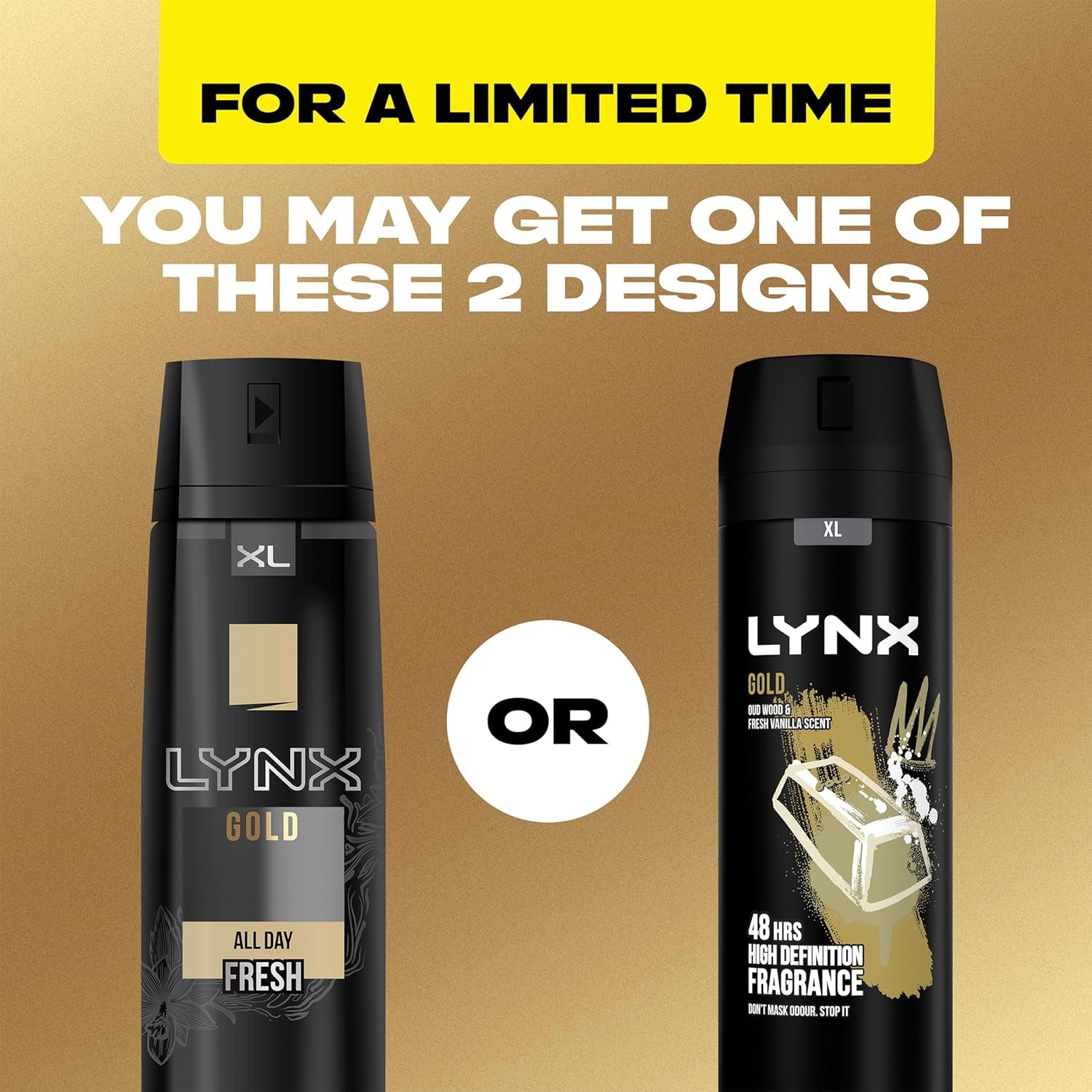 Gold Bodyspray 48 Hours of Odour-Busting Zinc Tech Deodorant to Finish Your Style 6X 200 Ml
