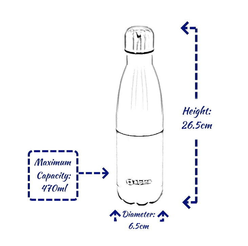 Stainless Steel Water Bottle Double Wall Vacuum Insulated Metal Flask Gym Sport